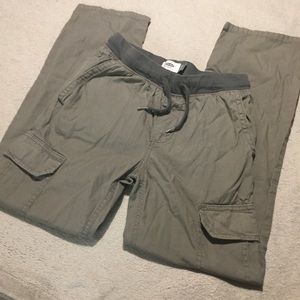 Boys Old Navy Gray Elastic Waist Cargo Pocket Pant